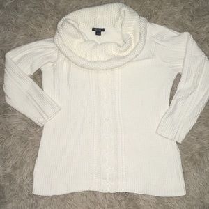 Cream Cowl-Neck Nautica Sweater